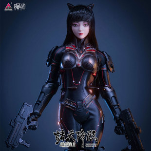 现货1/6雄兵连盔甲款苏小狸 超神学院可动女兵人 包胶素体模型