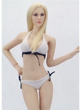 现货1:6女兵人 女兵人 比基尼红色白色内衣 适合PHICEN包胶女素体