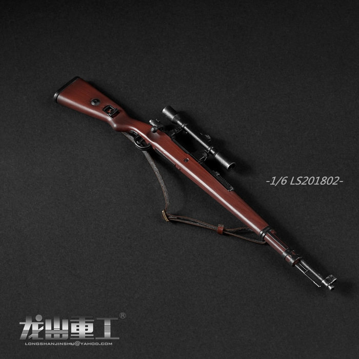 现货591商城 龙山重工 1/6 ls201802 wwⅡ旧化版98k8倍镜狙击模型