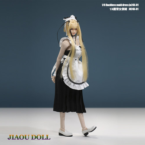 12寸包胶可动露背女仆装1/6