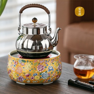 莺歌烧电陶炉新品 静音围炉煮茶家泡茶煮茶器具用茶炉无线遥控高端