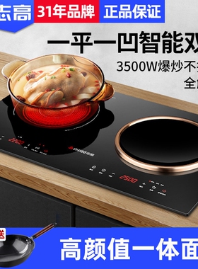 志高凹面嵌入式电磁炉双灶电陶炉