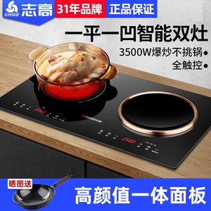 志高凹面嵌入式电磁炉双灶电陶炉