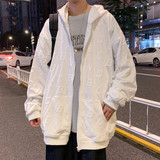 发泡印花连帽开衫卫衣男大码宽松潮流百搭外套WY2123P65控价88，男装卫衣，电商A073