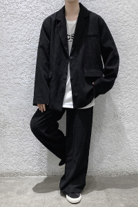 情侣灯芯绒西装韩版宽松气质西服外套TZ336P125 上衣P75 裤子P50图片