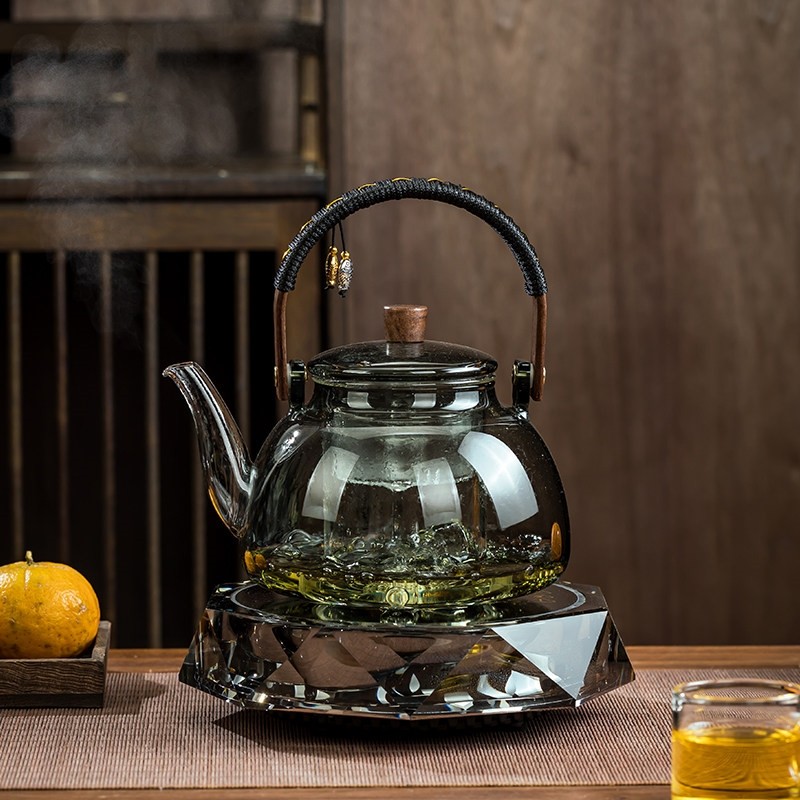 福熙堂水晶电陶炉家用养生煮茶器耐高温烧水泡茶煮茶炉高颜值玻璃