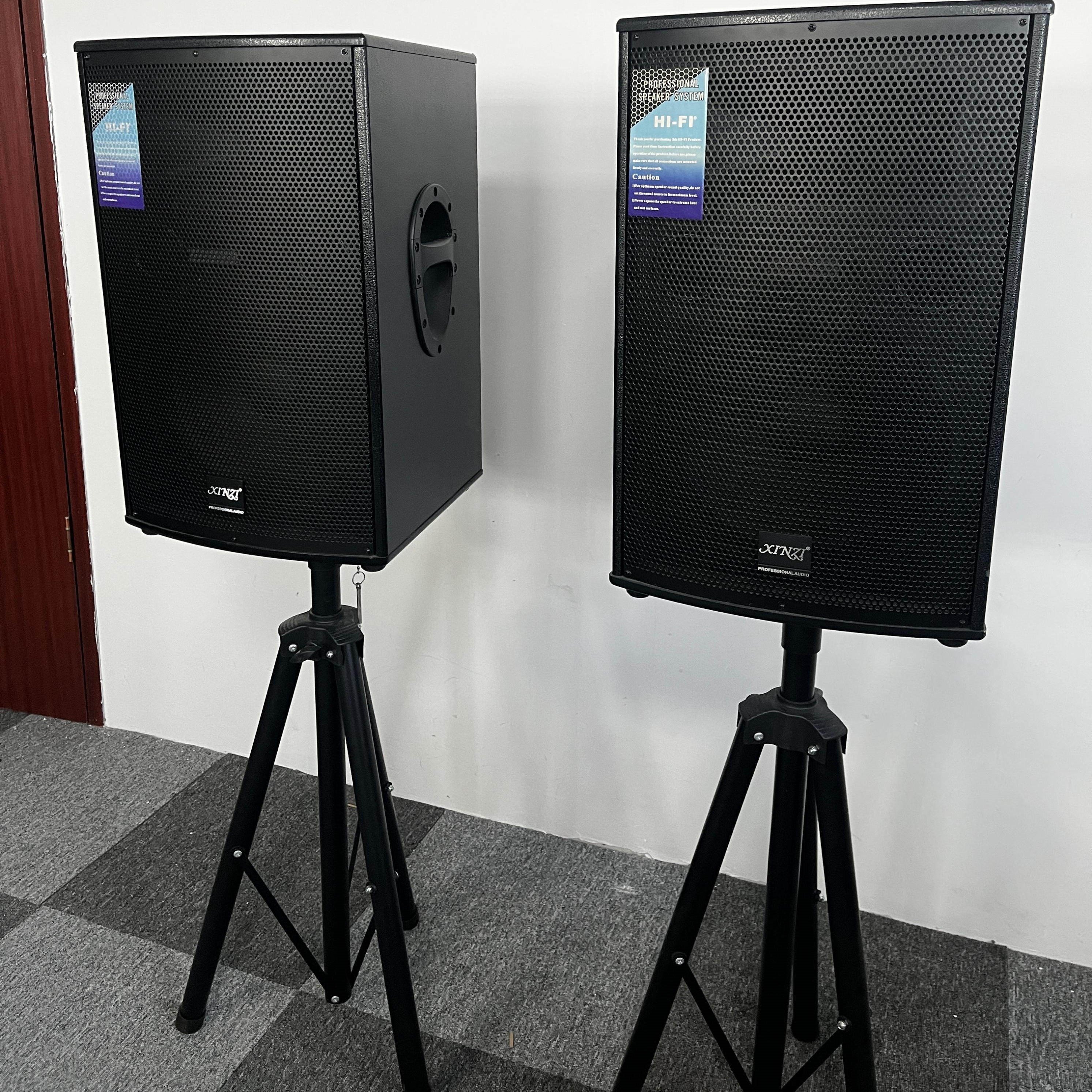 专业1215寸家用户外K歌音响舞台持会议无源大功率HIFI音箱婚庆主