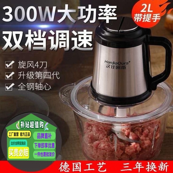 汉佳欧斯绞肉机家用电动小型绞肉