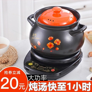 源趣 快速电炖锅全自动煲汤锅熬瓷养生家用电炖盅砂 5566分体式