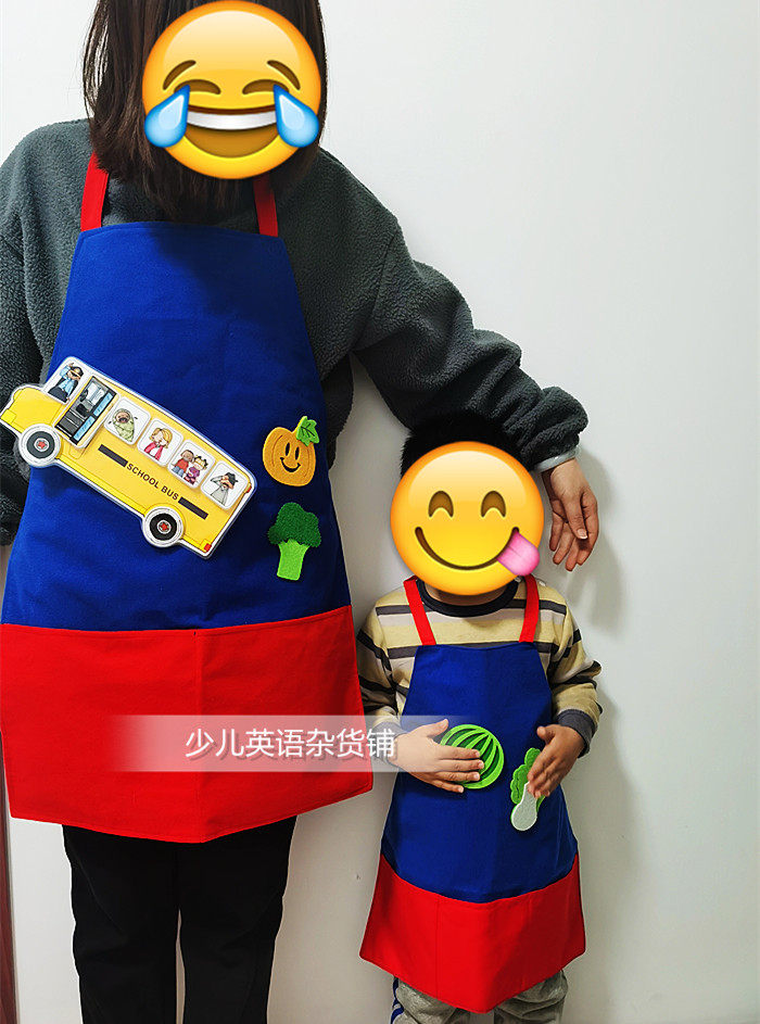 幼儿园英语培训学校故事教学围裙绘本可粘魔术贴围裙教具儿童表演,玩具/童车/益智/积木/模型,其它玩具,淘宝优惠券,粉丝福利购,淘宝优惠卷