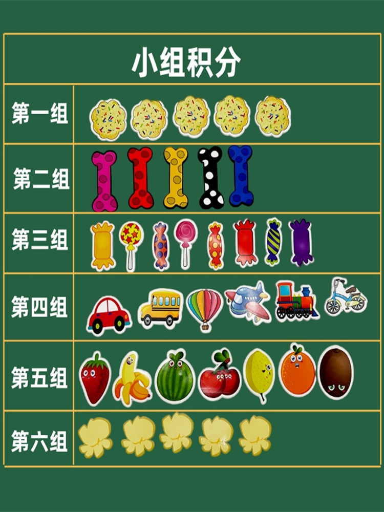 黑板磁力贴磁贴教具儿童奖励卡通贴幼儿园评比小组积分赛竞争机制