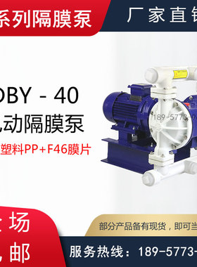 DBY-40S型塑料PP电动隔膜泵/DBY-25S工程塑料耐腐蚀电动隔膜泵