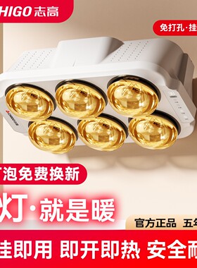 志高壁挂式灯暖浴霸挂壁式浴霸挂