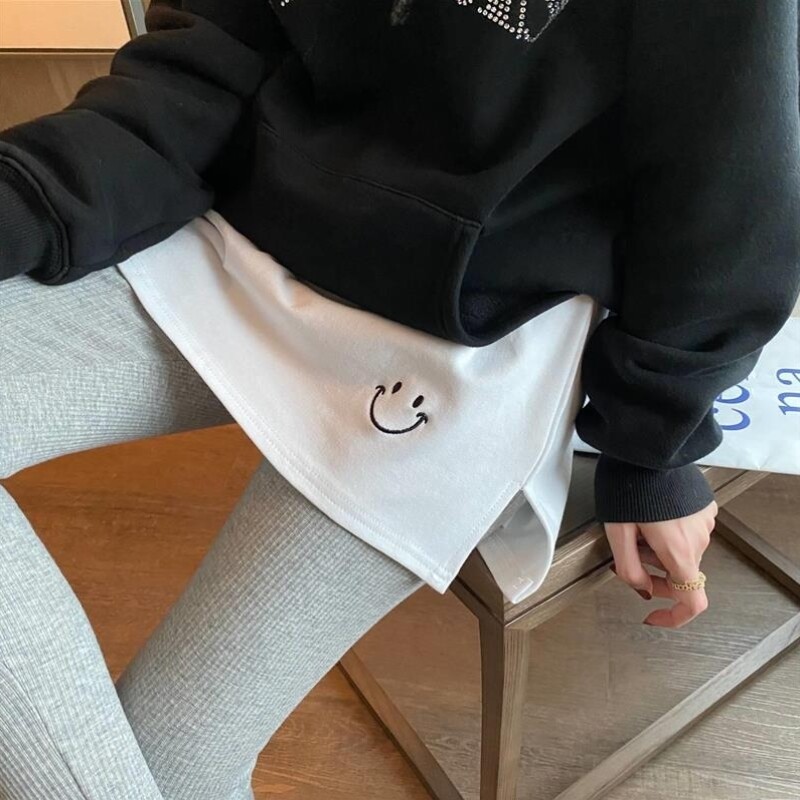 小屁帘下摆冬季半身裙卫衣打底遮屁股神器叠穿内搭秋冬白色短裙女