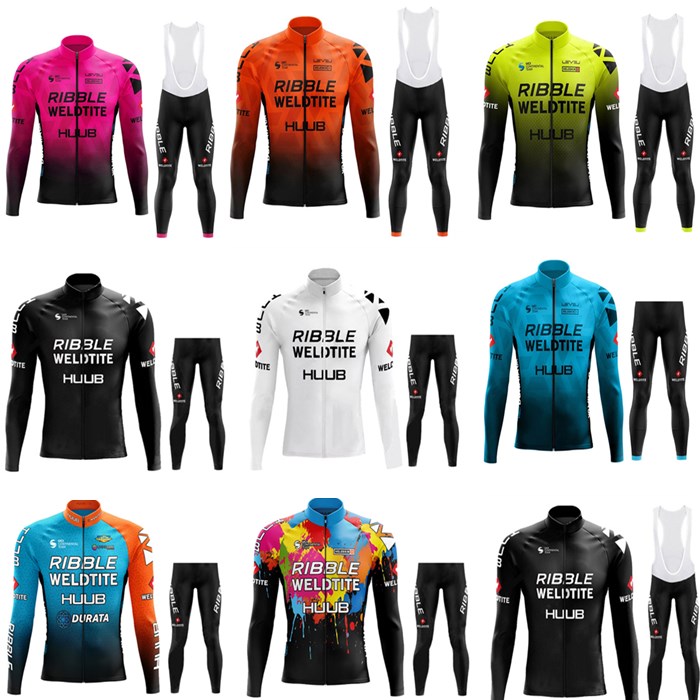 户外HUUB男女排汗透气自行车长袖背带裤骑行服单车衫团队套装定制