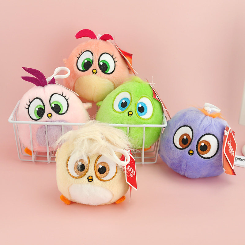 正版愤怒的小鸟书包挂件钥匙扣鸟儿可爱情侣毛绒公仔玩偶包包挂饰