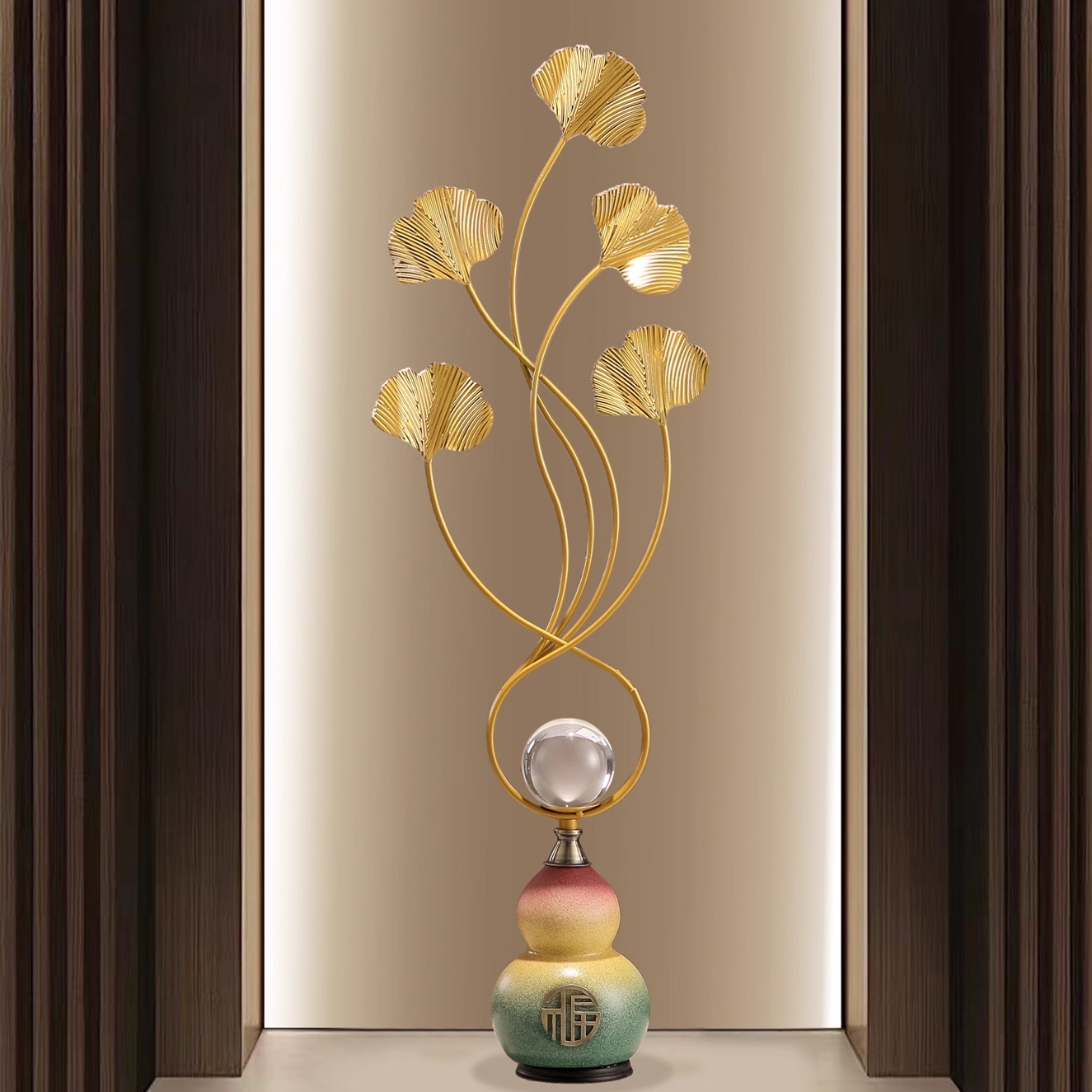 入户门玄关摆件年年有余竖高摆件