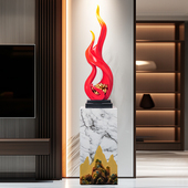 入户玄关风生水起摆件轻奢高档客厅屏风电视柜沙发旁落地大型装 饰