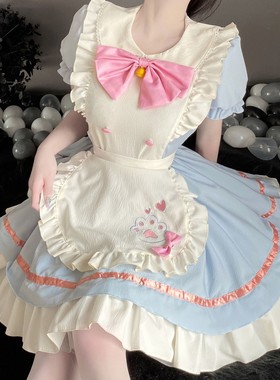 制服诱惑可爱op狗短小女仆lolita连衣裙围裙短裙洛丽塔公主大裙摆