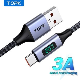 TOPK Micro USB Cable USB Type C Cable 3A for Samsung Xiaomi