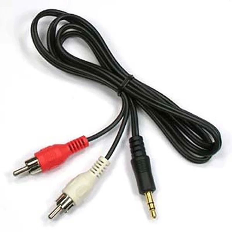 1m 3.5mm Jack Aux to 2 RCA Audio Video Cable Stereo Y Splitt