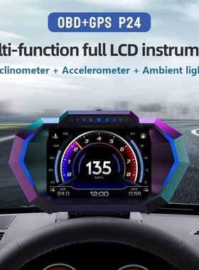 OBD + GPS HUD P24 Car OBD Head Up Display HUD on Board Compu