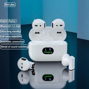 Pro5 Plus Wireless Bluetooth Headphones Power Digital Displa
