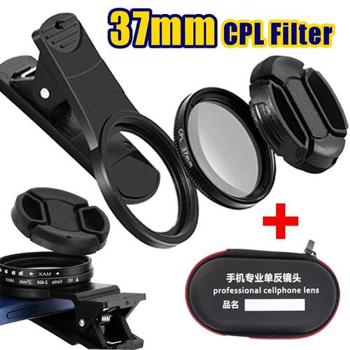 37mm CPL Filter Clip on Phone Camera Lens Universal Polarize