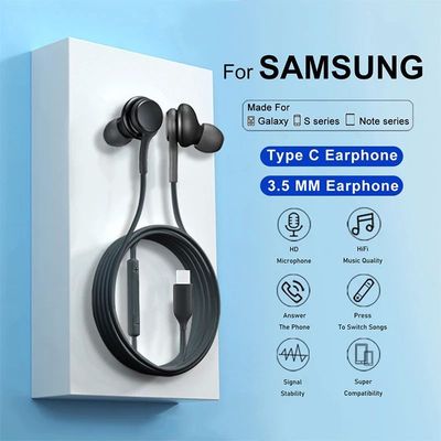 Original Type C Wired Earphone For Samsung Galaxy S23 S21 S2