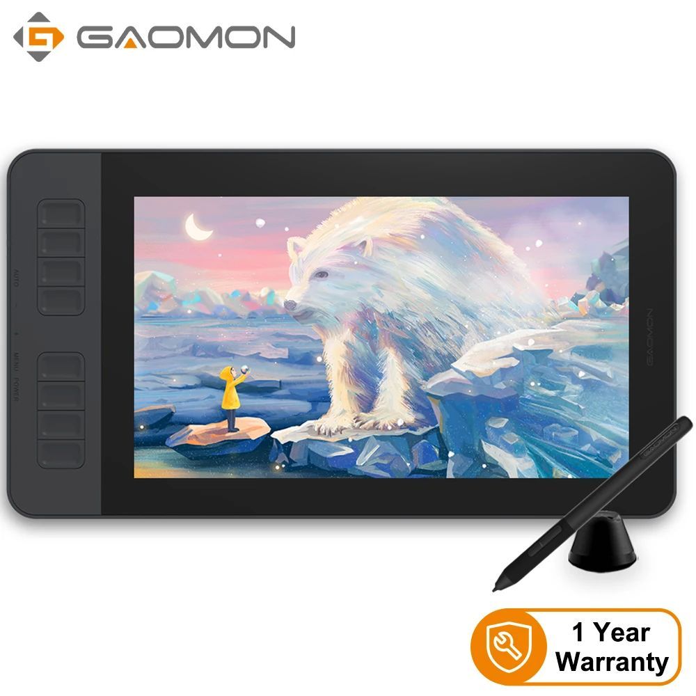 GAOMON PD1161 IPS HD Graphics Tablet Monitor With 8 Shortcut