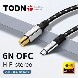 todn usb dac cable type c to type b hifi Stereo cable 6N OFC