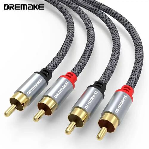 RCA Cable 2 Rca To 2 Rca Stereo Cables Male To Male Aux Cabl