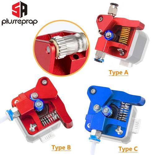 Dual Gear Extruder with Double Pulleys, Direct Aluminum Extr
