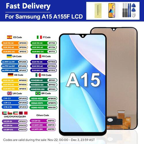 6.5'' Tested A15 4G SM-A155F Display Screen, for Samsung A15