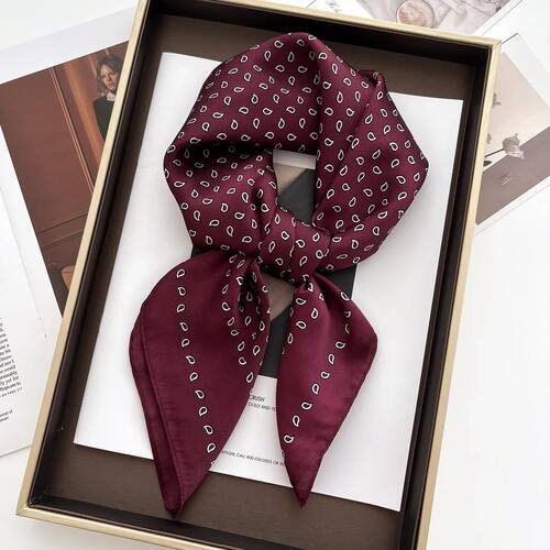 1pcs 70*70cm Women's Square Scarf Soft Satin Floral Print Wr