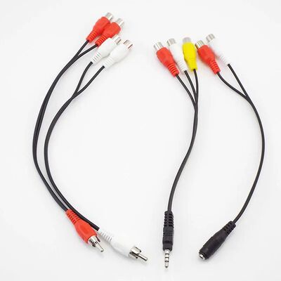 RCA Audio Cable 3.5mm Jack Plug Stereo AUX Cables to 2 RCA S