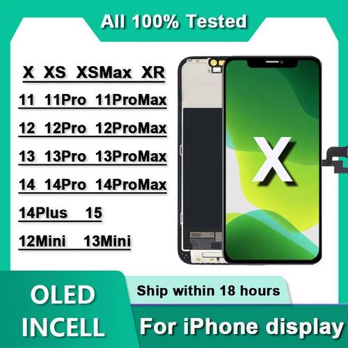 AAA+ OLED For iPhone X XR XS Max LCD Incell For iPhone 11 12