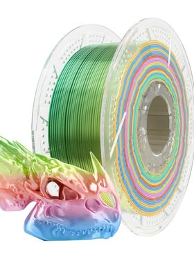 Conjure Silk PLA Rainbow Matte Multi-Color 1.75mm Dual/Tri C