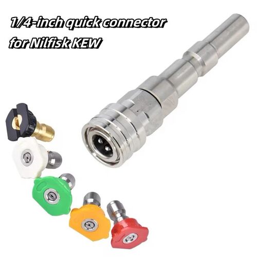 High-pressure cleaning gun adapter stainless steel 1/4in qui