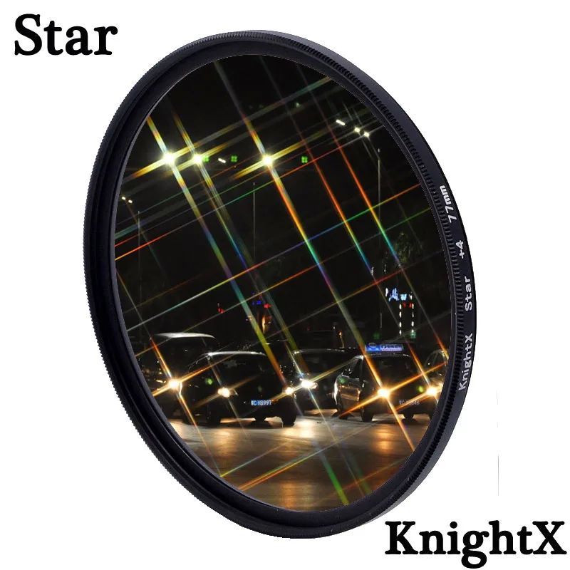 KnightX Star Line 4 6 8 Star Camera Lens Filter For canon so