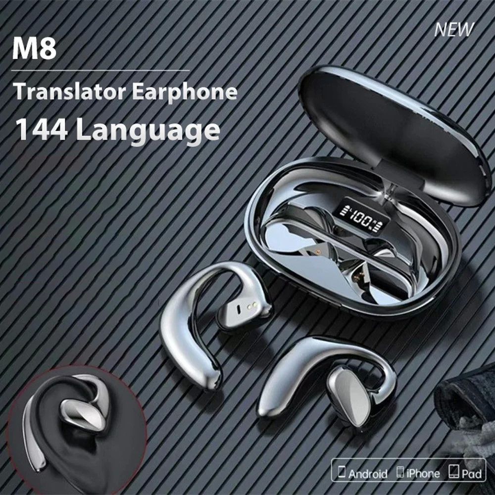 M8 Translation Headphones 144 Languages instant Translate Sm