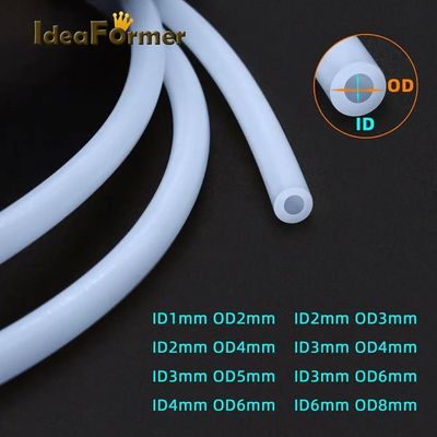 1M PTFE Tube 1mm 2mm 3mm 4mm 6mm 8mm Teflonto Pipe White For