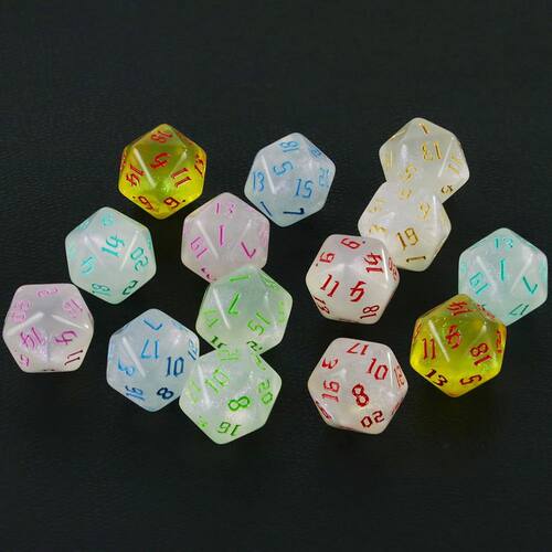 20 Sided Dice Cubes For DND NONE-TOXIC Material Fantasy Star