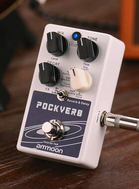 POCKVERB Reverb Delay Guitar Effect Pedal 7 Reverb Effects 7