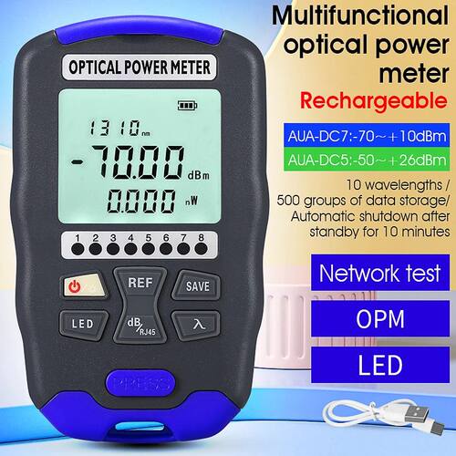 Mini rechargeable Optical Power Meter AUA-D7/D5/DC7/DC5 OPM