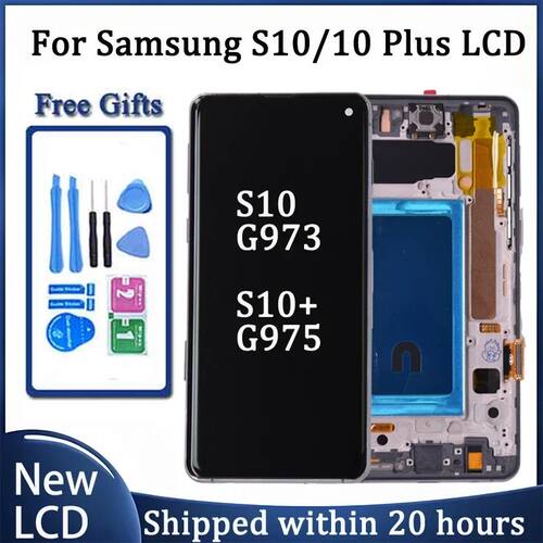 Screen for Samsung S10 Plus S10+ G975 G975F Lcd Display Digi