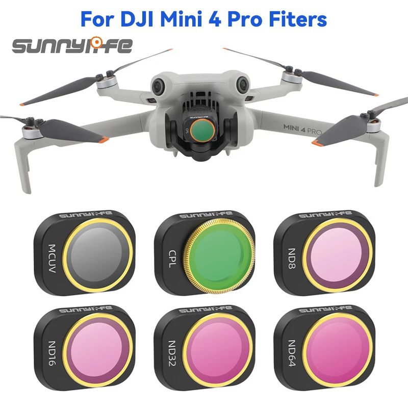 Sunnylife Lens For DJI Mini 4 Pro Filters ND CPL 4/8/16/32 /