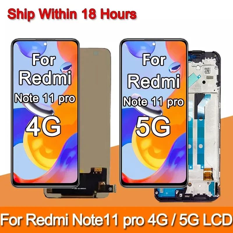 High Quality For Xiaomi Redmi Note 11 Pro LCD 2201116TG Touc