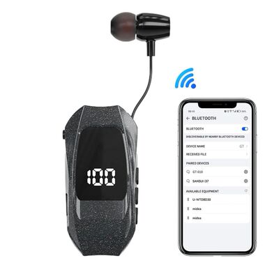Retractable Wireless Headset Bluetooth Business Lavalier Ear