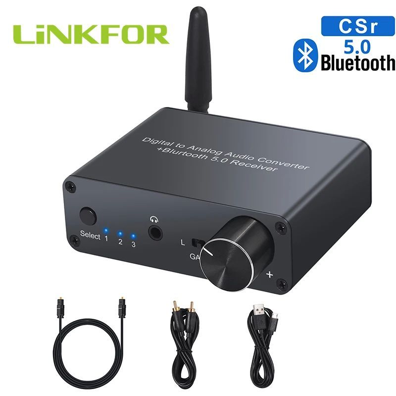 LiNKFOR Bluetooth-compatible 192kHz Digital To Analog Conver